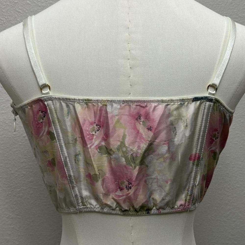 Victoria's Secret NWT Pink, blue, and green corset top size XL - Picture 3 of 4